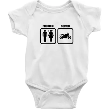 Kojenecký body Problém silniční motorka - Body kojenecké s krátkým rukávem - Krátký r. 18-24 měs ( Bílá )