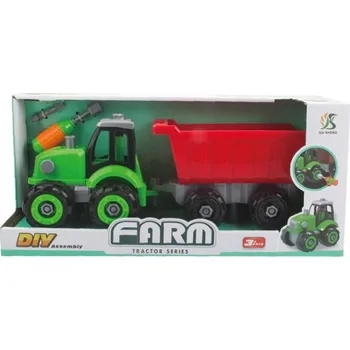 autíčko Šroubovací traktor Rappa s vlečkou