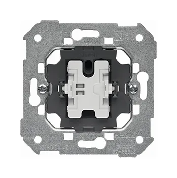 vypínač Vypínač jednopólový , s orientačním LED podsvětlením, řazení 1So, 10 AX / 230 V~, bezšroubové, Simon 82 75104-39