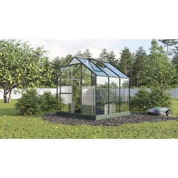 Skleník Skleník Vitavia Planet 3800 skleněný 3 mm 195 x 195 cm zelený