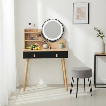 Toaletní stolek ArtJum Toaletní stolek SCANDI 2 černá | CM-324350