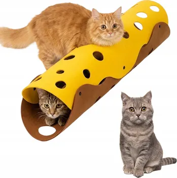 Hračka pro kočku TUNEL PRO KOČKY HRAČKA INTERAKTIVNÍ 3V1 PELÍŠEK NA ŠKRÁBÁNÍ