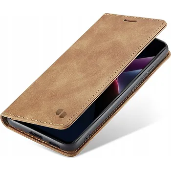 Pouzdro na mobilní telefon Flipové Pouzdro Spacecase pro Poco X7 Pro hnědé