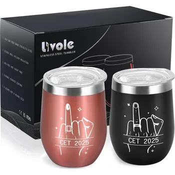 Termohrnek Termohrnek z nerezové oceli objemu 350 ml, svatba dárek , sada 2 kusů