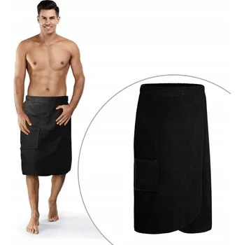 Kilt do sauny 160 x 65 cm černý