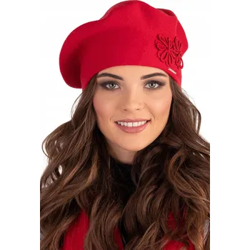 Čepice Vivisence červený baret univerzální velikosti, akryl