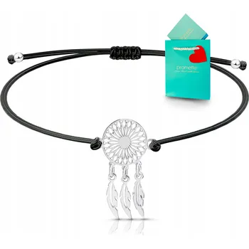 Náramek Šňůrkový náramek na provázku lapač snů stříbro 925