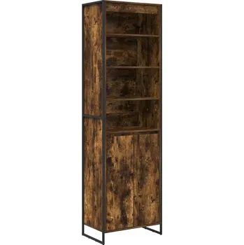 Šatní skříň Vysoké skříně 2 ks Dub kouřový 60 x 36 x 300 cm