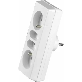 rozbočovací zásuvka ORNO 4-zásuvková rozdvojka, bílá, R-472