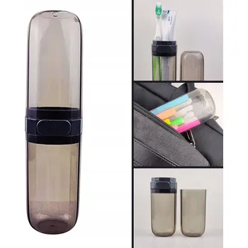 Péče o chrup Pouzdro na zubní kartáček Cestovní nádoba na pastu Černý zubní kartáček