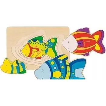 Puzzle Puzzle Goki 11 dílků Vrstvené puzzle - Rybičky