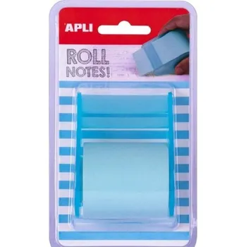 Samolepicí blok APLI v roli 50 mm x 8 m, pastelově modrý blistr