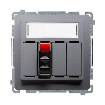 Elektrická zásuvka Zásuvka, Nástěnná elektrická lišta Kontakt-simon stříbrná