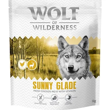 Pro psa 1 kg Wolf of Wilderness Adult "Sunny Glade" jelen - bez obilovin nová receptura granule pes