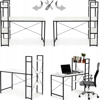 Psací stůl Obdélníkový psací stůl ModernHome 120 x 64 x 120 cm bílý