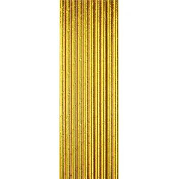Brčka papírová zlatá 10ks
