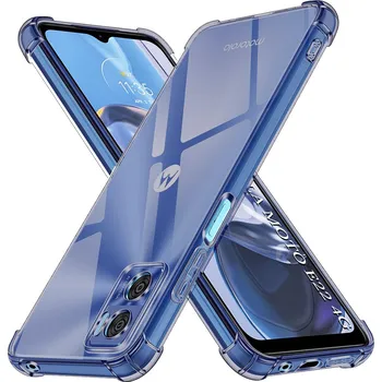 Pouzdro na mobilní telefon Techsuit Shockproof průhledný silikon Motorola Moto E22 E22i kouřově černý