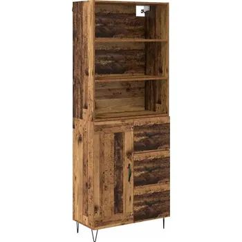 Komoda Vysoká komoda se zásuvkou, staré dřevo, 69,5 x 32,5 x 180 cm