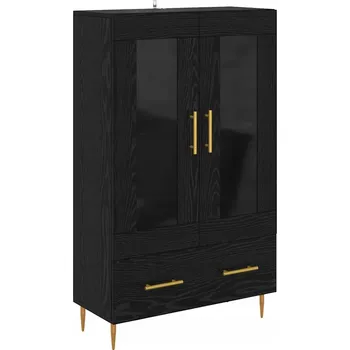 Komoda Vysoká komoda se zásuvkou Černý Dub 69,5 x 31 x 115 cm