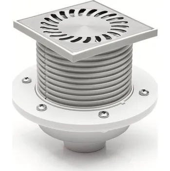 podlahová vpusť podlahová vpusť CHUDĚJ DN50 nerezová 122x122 s přírubou