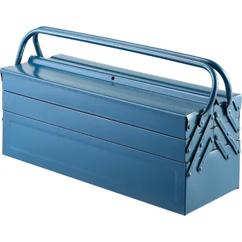 Páječka Deuba® Ocelový kufr na nářadí 53×20×20 cm – modrý