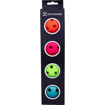 Florbalový míček Sada florbalových míčků OXDOG Rotor Color, 4 kusy