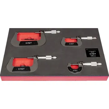 Sada analogových mikrometrů KINEX/K-MET 0-100mm (7002, 7004, 7006, 7008) (S777-42-100)