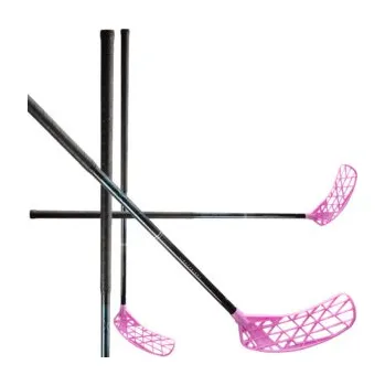 Florbalová hůl Exel E-LITE BLACK 2.6 OVAL Florbalová hůl černá / růžová, Levá (levá ruka dole), 101cm (=111cm)