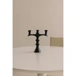 WOOOD Exclusive Finn svícen, kov, černý, 40 × 34 × 12 cm