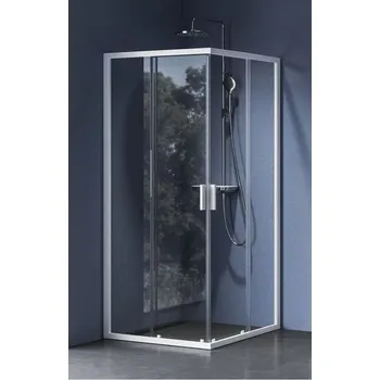 Ravak Blix II sprchový kout čtverec 80x80 cm, Transparent, bílá matná 1LM40E00Z1 NBLRV2-80