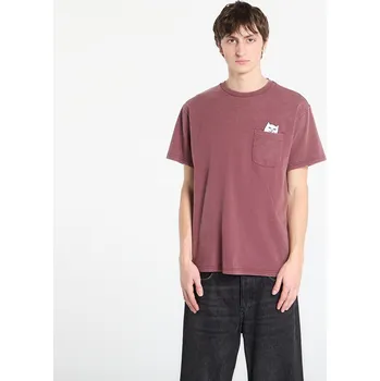 Pánské tričko Tričko RIPNDIP Lord Nermal Pocket Tee Burgundy Vintage Wash XXL