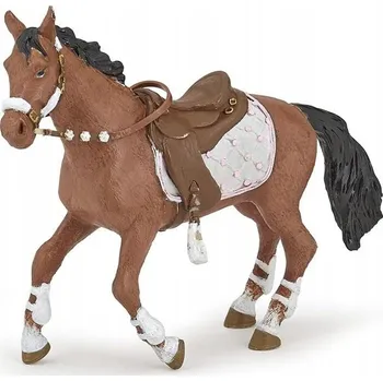 Figurka Kůň ZVÍŘATA Hračky Osedlaný Zimní na HRANÍ Figurky Sběratelské