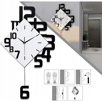 Hodiny ZEGAR HODINY, TICHÉ ZEGAR HODINY, NAPÁJENÉ BATERIEMI, BEZ TIKÁNÍ