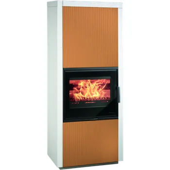 Krbová kamna KRBOVÁ STAVEBNICE LEVI, strukturovaný dekor, vertikální