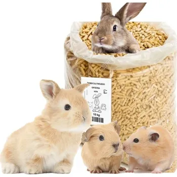 Podestýlka pro hlodavce Pellet Dla Kota Królika ŻWIREK Dřevěný substrát Absorpční podestýlka Pelet 15 kg