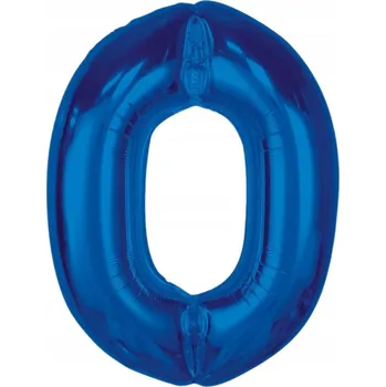 Balónek Fóliový balónek Smart, číslice 0, modrý, 92 cm AA
