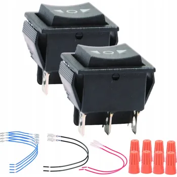 vypínač MOMENTÁLNÍ SPÍNAČ 125V 20A S KABELEM ČERNÝ PRO LINEÁRNÍ POHON 2KS