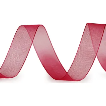 Stuha Monofilová stuha šíře 15 mm, střední, 7 (26) červená tmavá