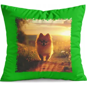 Polštář POLŠTÁŘ ZELENÝ DÁREK - ZVÍŘATA, PES, ROZTOMILÝ PEJSEK