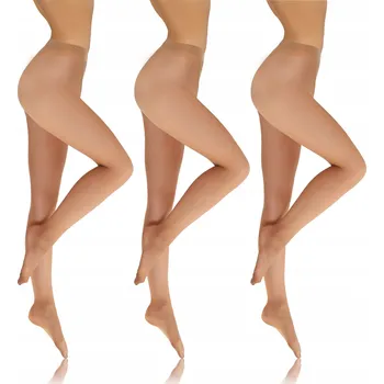 Dámské punčochy Sesto Senso 3 páry Dámské průhledné punčochové kalhoty 8 DEN, velikost 4, barva Sabia