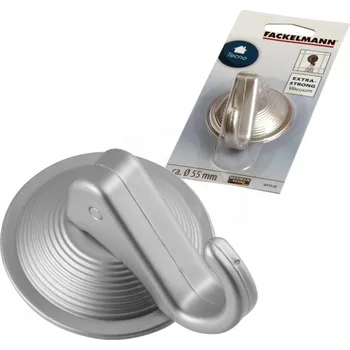 Věšák Háček bez vrtání Fackelmann šedý