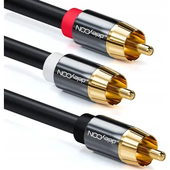 Audio kabel Kabel pro subwoofery deleyCON MK3441 typu Y (RCA - 2xRCA) 2 m