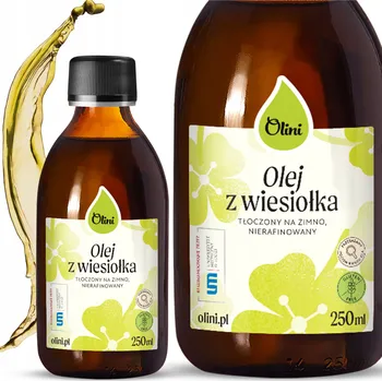 Rostlinný olej Pupalkový olej nerafinovaný Lisovaný za studena Olini - 250 ml