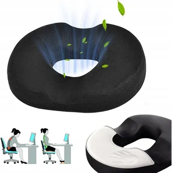 Polštář Ortopedický Polštář s paměťovou pěnou na hemoroidy a bolesti zad 45x35 cm