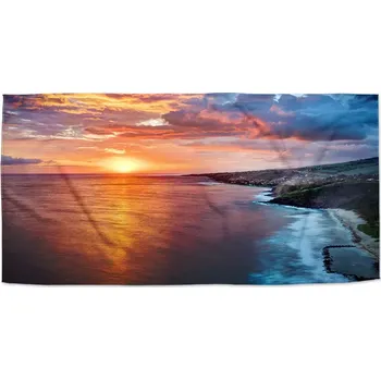 Osuška Sablio Ručník Západ slunce nad mořem - 50x100 cm