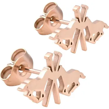 Náušnice Náušnice HV POLO Lotta Logo Rose Gold