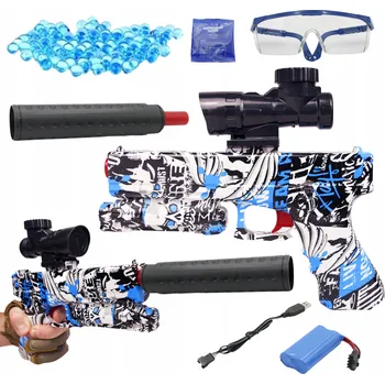 GLOCK AUTOMATICKÁ PISTOLE NA GELOVÉ KULIČKY S TLUMIČEM - ELEKTRICKÁ, AUTOMATICKÁ