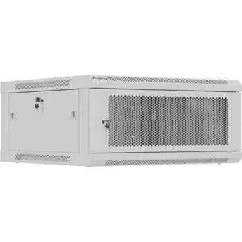 Racková skříň LANBERG NÁSTĚNNÁ INSTALAČNÍ SKŘÍŇ 19" 4U 600X600 ŠEDÉ PERFOROVANÉ DVEŘE (PLOCHÉ BALENÍ) (WF01-6604-23S)