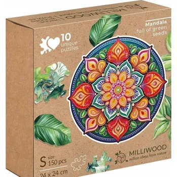 Puzzle Puzzle Alexander 150 dílků Mandala naděje / Mandala plná zelených semínek