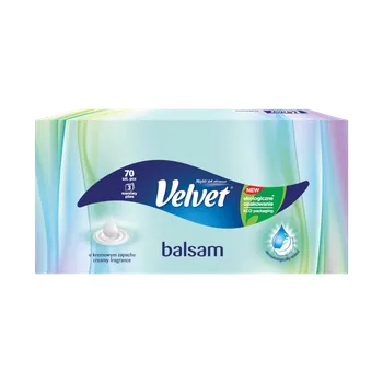 Velvet Balsam kapesníčky s pleťovou vodou, 70 ks / 1 bal